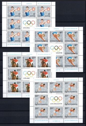 Jugoslawien Kleinbögen MiNr. 2048-2051 postfrisch Olympiade 1984 LA