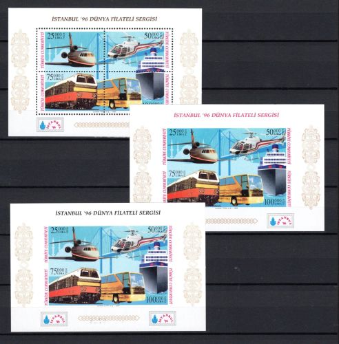 Türkei MiNr. Block 32 A, Ba, Bb postfrisch Verkehr