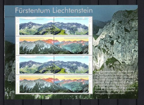 Liechtenstein ZD Bogen MiNr. 1946-1949 postfrisch Berge