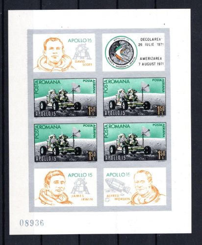 Rumänien MiNr. Block 89 postfrisch Apollo 15