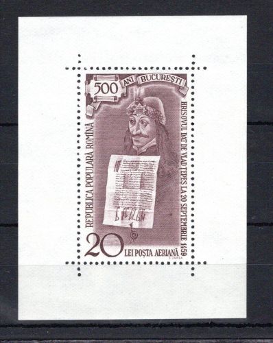 Rumänien MiNr. Block 44 postfrisch Fürst Vlad