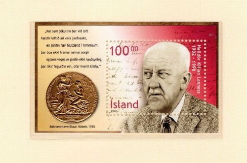 Island MiNr. Block 30 I postfrisch Halldór Laxness im Folder