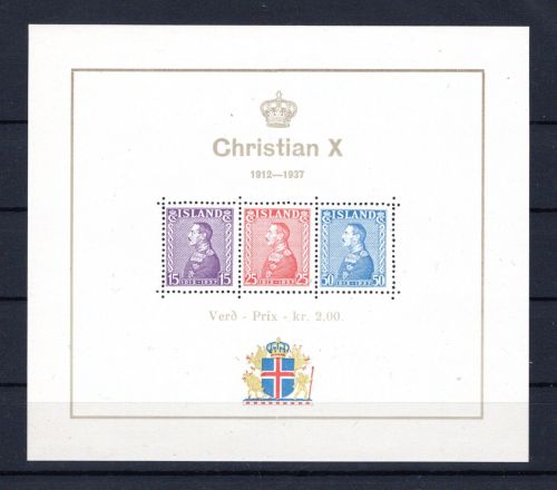 Island MiNr. Block 31 postfrisch Christian X.