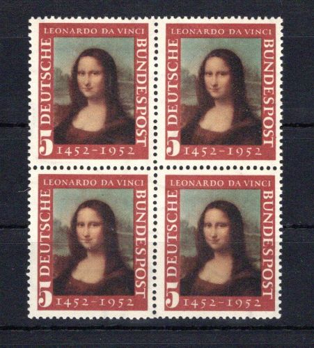 Bund 4er Block MiNr. 148 II postfrisch Mona Lisa, ungefaltet
