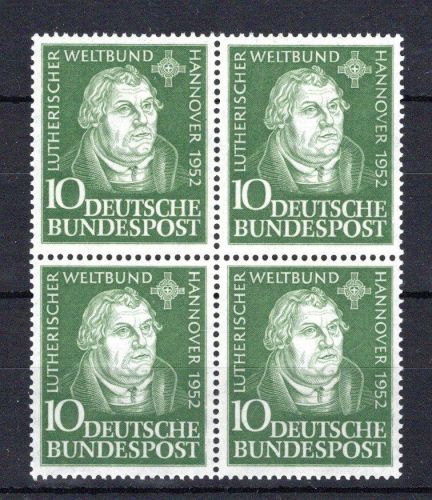 Bund 4er Block MiNr. 149 postfrisch M. Luther, ungefaltet