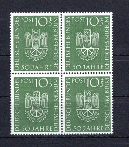 Bund 4er Block MiNr. 163 postfrisch Deutsches Museum, ungefaltet