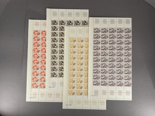 Frankreich 100er Bögen MiNr. 2136-2139 postfrisch Vorausentwertung, Pilze