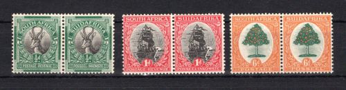 Südafrika waag. Paare MiNr. 21/22 A, 23/24 A, 27/28 Falz