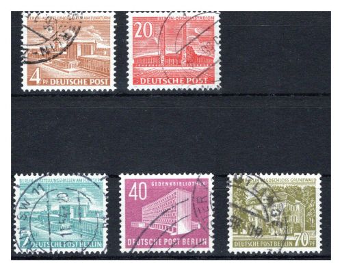 Berlin MiNr. 112-113 + 121-123 gestempelt Berliner Bauten II+III
