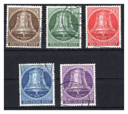 Berlin MiNr. 101-105 gestempelt