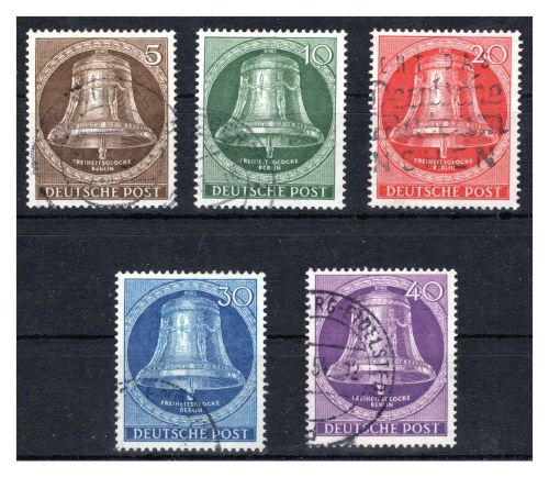 Berlin MiNr. 101-105 gestempelt