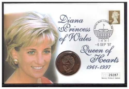 Großbritannien 1997 Numisbrief Bronze-Medaille Lady Diana