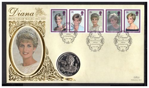 Bosnien Herzigowina 1998 Numisbrief 5 Markka "Lady Diana" Silber PP