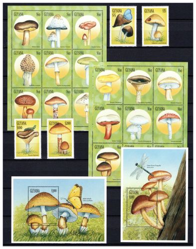 Guyana MiNr. 6533-6554 + Block 604-605 postfrisch Pilze