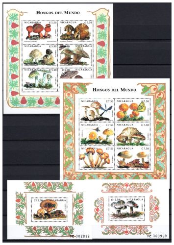 Nicaragua MiNr. 4035-4046 + Block 290-291 postfrisch Pilze