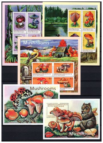 Grenada Carriacou MiNr. 3241-3252 + Block 480-481 postfrisch Pilze