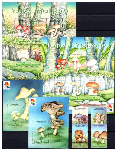 Antigua + Barbuda MiNr. 3411-3426 + Block 495-496 postfrisch Pilze