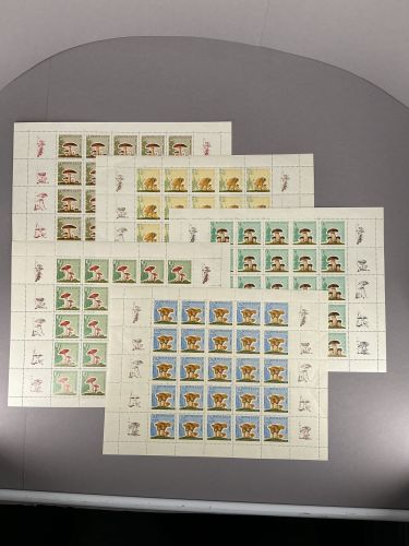 Sowjetunion 25er Bögen MiNr. 2983-2987 y postfrisch Pilze