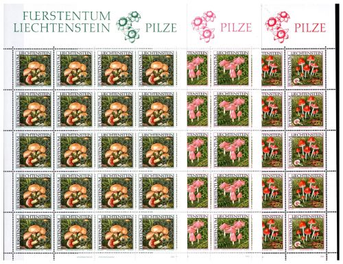 Liechtenstein Kleinbögen MiNr. 1252-1254 postfrisch Pilze