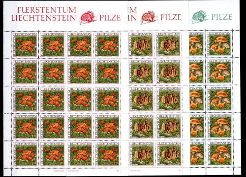 Liechtenstein Kleinbögen MiNr. 1152-1154 postfrisch Pilze
