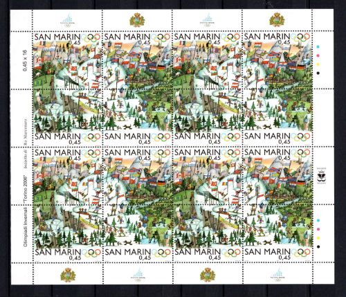 San Marino ZD-Bogen MiNr. 2249-2251 postfrisch Olympiade 2006 Turin