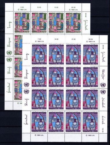 UNO Wien Kleinbögen MiNr. 36-37 postfrisch Hundertwasser