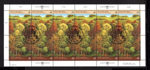 UNO Wien Kleinbogen MiNr. 81-82 Ersttagssonderstempel Naturschutz
