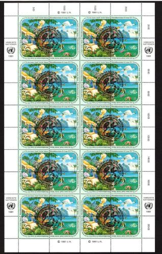 UNO Wien Kleinbogen MiNr. 110-113 Ersttagssonderstempel Wirtschaftskommission