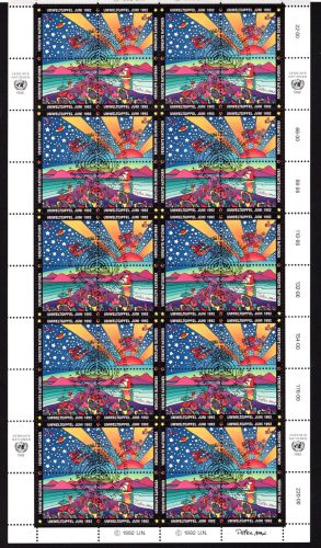 UNO Wien Kleinbogen MiNr. 129-132 Ersttagssonderstempel Umwelt und Entwicklung