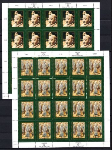 UNO Wien Kleinbögen MiNr. 238-239 postfrisch Terrakotta-Soldaten