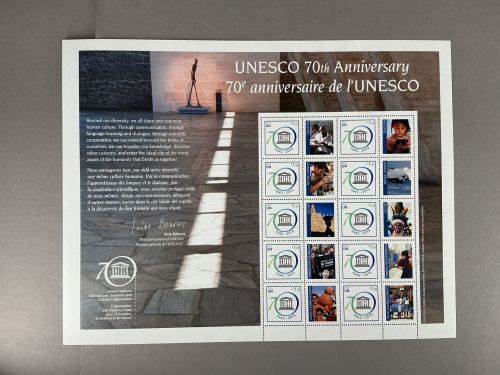 UNO New York Kleinbogen MiNr. 1497 postfrisch 70 Jahre Unesco