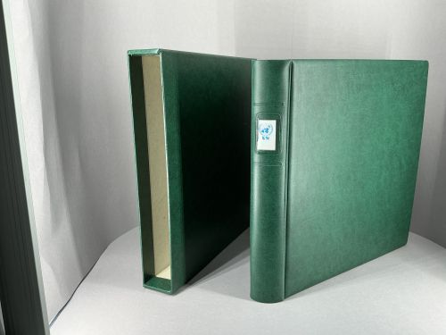 Lindner Ringbinder inkl. Kassette Grün STANDARD 1102Y-G mit Signette "UN" neuwertig