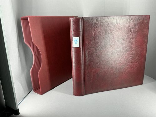 Lindner Ringbinder inkl. Kassette Rot 1104-W mit Signette "UN" neuwertig