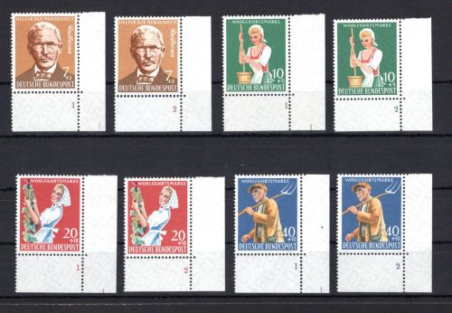 Bund Eckrand ur MiNr. 297-300 (2) postfrisch Formnummern 1-2, ungefaltet