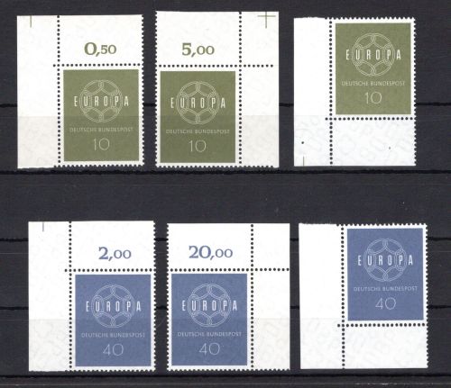 Bund Eckrand ol, or, ul MiNr. 320-321 (3) postfrisch