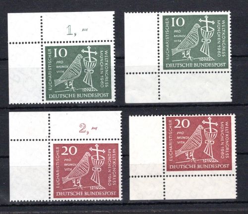 Bund Eckrand ol + ul MiNr. 330-331 (2) postfrisch ungefaltet