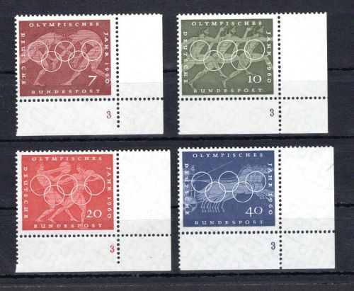 Bund Eckrand ur MiNr. 332-335 postfrisch Formnummer 3, ungefaltet
