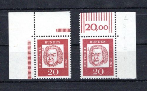 Bund Eckrand ol + or MiNr. 352 y (2) postfrisch ungefaltet
