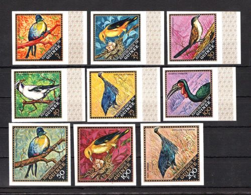 Guinea MiNr. 583-591 B postfrisch Einheimische Vögel