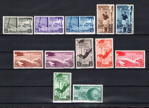 Italienische Kolonien MiNr. 76-87 postfrisch Fußball WM 1934
