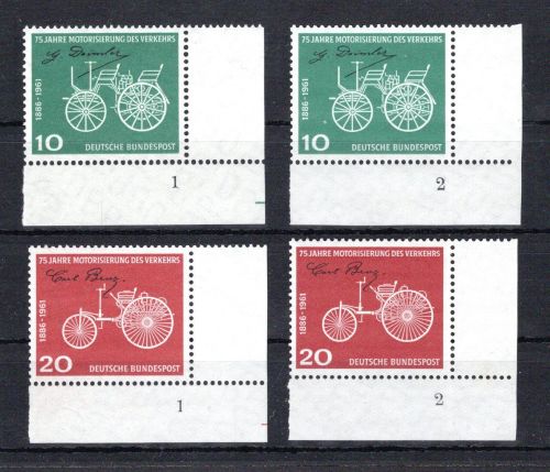 Bund Eckrand ur MiNr. 363-364 (2) postfrisch Formnummern 1-2, ungefaltet