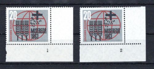 Bund Eckrand ur MiNr. 391 (2) postfrisch Formnummern 1-2, ungefaltet