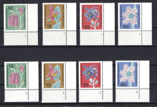 Bund Eckrand ur MiNr. 392-395 (2) postfrisch Formnummern 1-2, ungefaltet