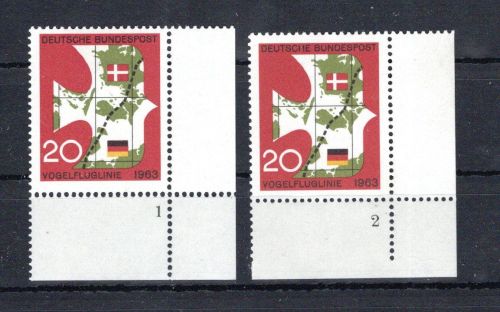 Bund Eckrand ur MiNr. 399 (2) postfrisch Formnummern 1-2, ungefaltet