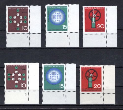 Bund Eckrand ur MiNr. 440-442 (2) postfrisch Formnummern 1-2, ungefaltet