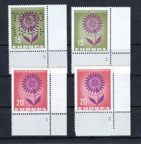 Bund Eckrand ur MiNr. 445-446 (2) postfrisch Formnummern 1-2, ungefaltet