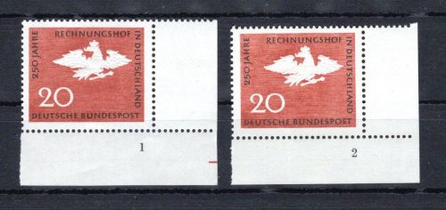 Bund Eckrand ur MiNr. 452 (2) postfrisch Formnummern 1-2, ungefaltet