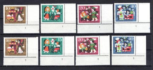 Bund Eckrand ur MiNr. 447-450 (2) postfrisch Formnummern 1-2, ungefaltet