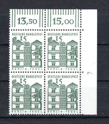 Bund 4er Block Eckrand or MiNr. 455 DZ 7 postfrisch ungefaltet