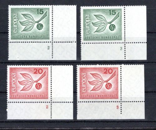 Bund Eckrand ur MiNr. 483-484 (2) postfrisch Formnummern 2-3, ungefaltet